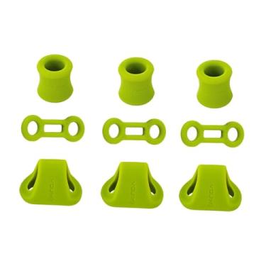 Imagem de menolana 9 peças de mosquetão para escalada, cordas, anéis de travamento, ferramenta de rapel, posicionamento de engrenagem, retentor, anel limitador de, Verde