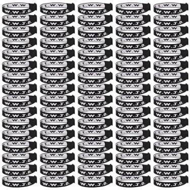 Imagem de Meajjew 80 peças de pulseiras cristãs WWJD para mulheres e homens, presentes cristãos pulseiras ajustáveis WWJD a granel - What Would Jesus Do Wristbands, Fibra de poliéster, Sem Pedra Preciosa