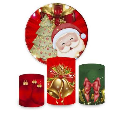 Imagem de Kit de Festa Natal, Painel Redondo Natal, Painel de Festa Redondo, Por