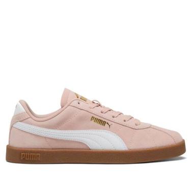 Imagem de Tênis Feminino Puma Club II Camurça Soft Foam Rose/Branco, Rose, 37