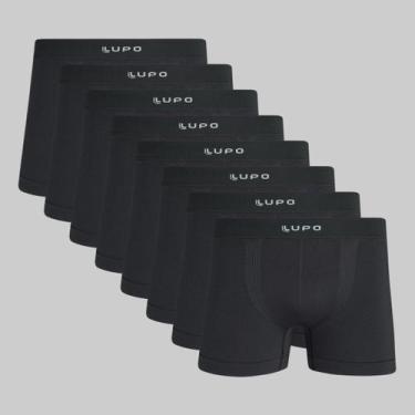 Imagem de Kit 8 Cuecas Lupo Boxer Micromodal Sem Costura 00661, Grafite, G