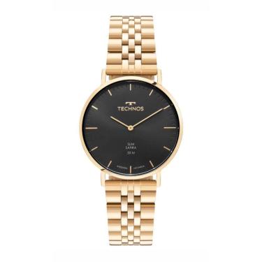 Imagem de Relógio Technos Masculino Ref: 2025lui/1p Slim Dourado