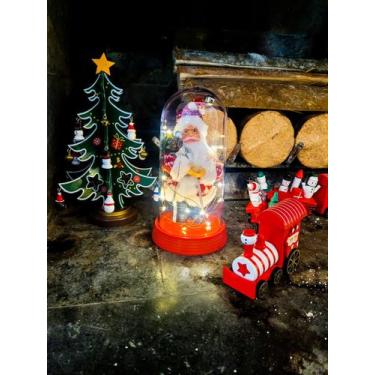 Imagem de Luminária Papai Noel Encantado com Redoma e Luzes de LED - Amor Lindo,