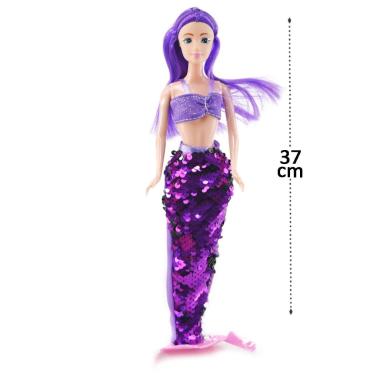 Imagem de Boneca Sereia com Lantejoula Muda de COR - Tudo em Caixa