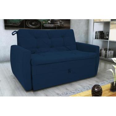 Imagem de Sofá Cama2 Lugares compacto Retratil Meg Matrix, SUEDE AZUL