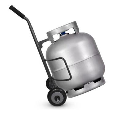 Imagem de Carrinho para Transporte de Botijão de Gás P13 Giardino Cinza