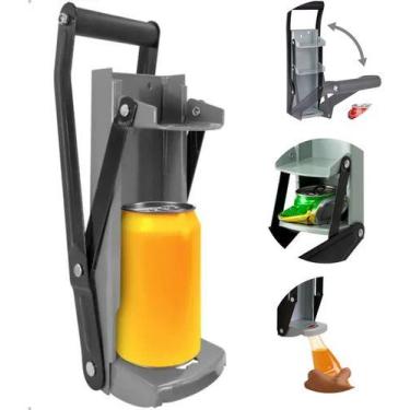 Imagem de Amassador Latinha Abridor  Garrafa Triturador Lata Manual - B-Max, Pre