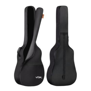 Imagem de Capa Para Violão Simples Voik CV-4101P Preta C/ Bolso e Alça