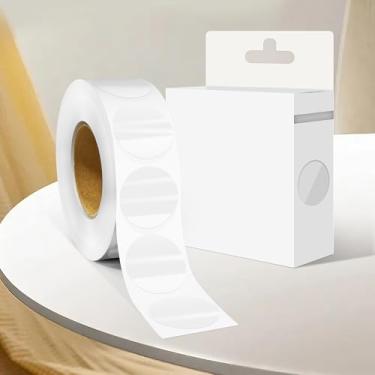 Imagem de Adesivo redondo de 2,5 cm com código de cores, 1000 adesivos de rolo de pontos, etiquetas adesivas circulares transparentes para escritório e casa