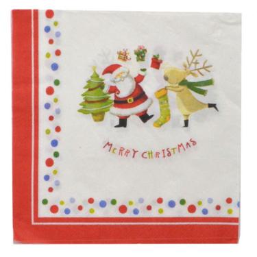 Imagem de Guardanapo de Papel Amigos Natal Colorido