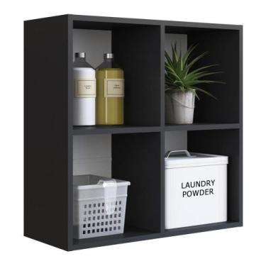Imagem de Armário Lavanderia Com Prateleiras Multimóveis Cr30034 Preto Preto - M