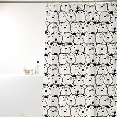 Imagem de CORTINA BOX PVC 1.98X1.80M DOG PRETO/BRANCO 818904