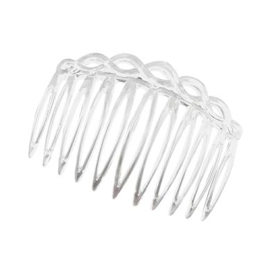 Imagem de Pentes laterais de cabelo, prendedor de cabelo, garfo, prendedor de cabelo, alfinete de cabelo para coque, pentes de cabelo em forma de U para acessórios de cabelo vintage (6 peças Lucency White)