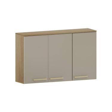 Imagem de Armário Aéreo 120cm 3 Portas Isis Luciane Móveis  Laca