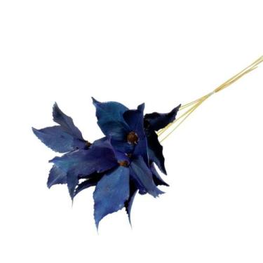 Imagem de Planta Seca Flor de Carne de Vaca Azul 60cm - Pense Flores