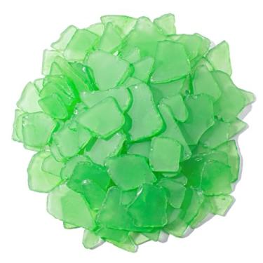 Imagem de Keedolla Vidro marinho caído para artesanato - Peças de vidro marinho fosco verde de 1,134 g para artesanato DIY, enchimento de vasos, casamentos na praia, aquário e decoração de casa - verde