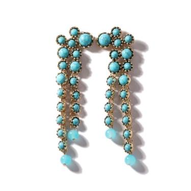 Imagem de Brincos de turquesa para mulheres, boho, faroeste, cowgirl, acessórios de estilo country para roupas e shows de faroeste, Large, Zinco, Sem pedra preciosa