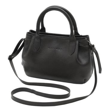 Imagem de Bolsa de Couro Mariart Mini Capitólio, Preto