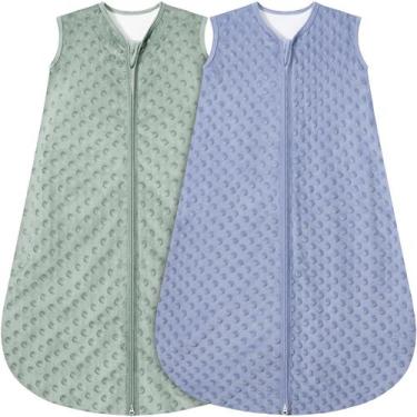 Imagem de Saco de dormir para bebês BSTOPPT de lã de 0 a 6 meses com bolinhas de