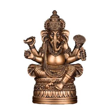 Imagem de Estátua de escultura Ganesha Elephant God Resin 9x6x13cm 290g - yiweis