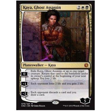 Imagem de Cartão Colecionável Magic The Gathering Kaya, Ghost Assassin 075/221