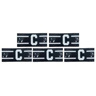 Imagem de Kit 5 Braçadeira Faixa Capitão 77 Impressão Digital Fechamento tiras a