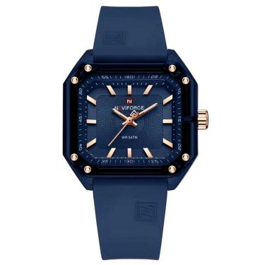 Imagem de Relógio Feminino Pulseira de Silicone Classico Quadrado Elegante Impermeável 50m