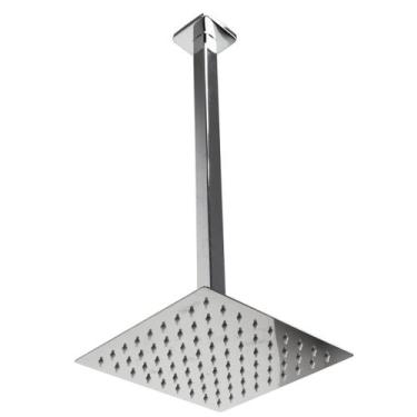 Imagem de Ducha Chuveiro Inox 20 Cm 304 Quadrado com Braço de Teto 40 Cm - AMG M
