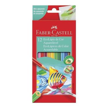 Imagem de Lápis De Cor Ecolápis Aquarelável 120212g 12 Cores - Faber Castell