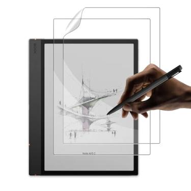 Imagem de Oshmirian Pacote com 2 películas protetoras de tela com toque de papel para Boox Note Air 5 C 2025 26 cm – Película PET antirreflexo fosca, antiimpressões digitais, resistente a arranhões, alta