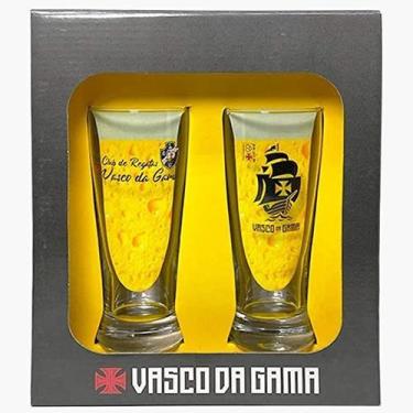 Imagem de KIT COPO LAGER 300 ML Vasco C/2 Licenciado Oficial - All Mix