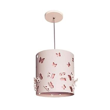 Imagem de LUSTRE INFANTIL PENDENTE BORBOLETAS 25X25 INT. ROSA