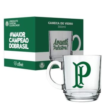 Imagem de Caneca de Vidro Aspen Palmeiras 300ml - Allmix