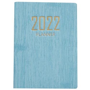 Imagem de Organizador de tarefas de couro sintético portátil A7 reutilizável simples 2022 agenda pequena agenda caderno diário