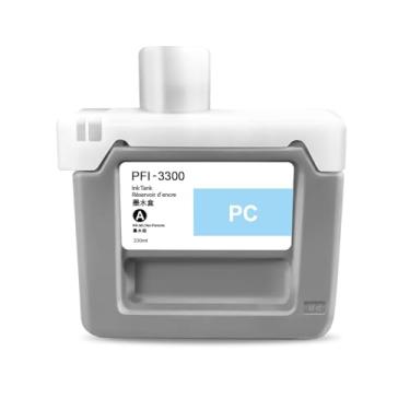 Imagem de AOTMENDI Cartucho de tinta pigmentado PFI-3300 de 330 ml para impressoras Canon imagePROGRAF PRO-2600 PRO-4600 PRO-6600 GP-4600S GP-6600S (foto ciano)
