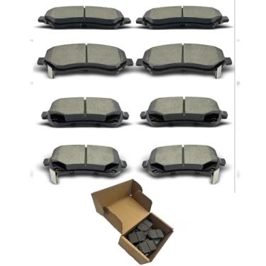Imagem de CCTECHMASS Conjuntos de pastilhas de freio (8 peças) - dianteiro e traseiro - para Chrysler Town & Country 08-12, para Dodge Grand Caravan 08-12, para Dodge Journey09-13, para Ram C/V 12, para VW para