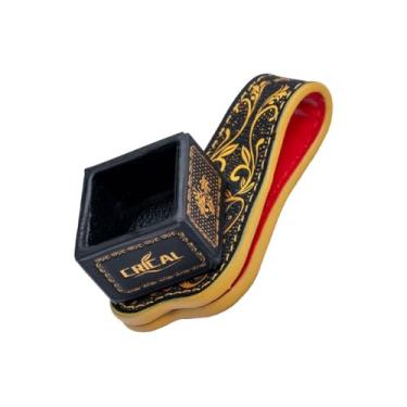 Imagem de CRICAL Suporte magnético para giz para tacos de bilhar, suporte de bilhar, redondo, quadrado, acessórios de bilhar, preto dourado