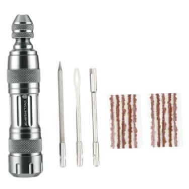 Imagem de menolana Kit de Reparo para Pneus Tubeless de Bicicleta, Kit de Reparo para Bicicleta em Liga de Alumínio, Fácil Instalação, Acessório de Encaixe de, Prata