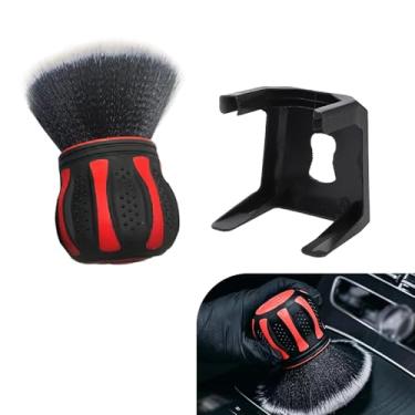 Imagem de CyperFair Escova de limpeza detalhada com suporte de armazenamento, painel de cerdas macias esféricas para ar condicionado, escova de fenda interna, alça antiderrapante, acessório multifuncional