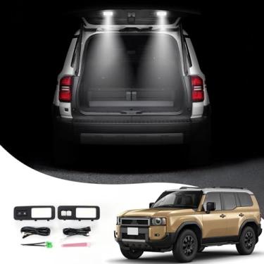 Imagem de LaIIker Lâmpada decorativa de porta traseira para Toyota Land Cruiser 250 1958 Prado Trunk 2024-2025 Acessórios de modificação interna Luz amarela/luz branca/comutação de luz vermelha (luz de