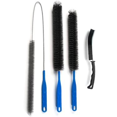 Imagem de Kit de escova de limpeza de ventilação de secador, eixo de fio de aço inoxidável para bobina de geladeira, armadilha de roupas, duto, fenda e limpeza de lavadora doméstica