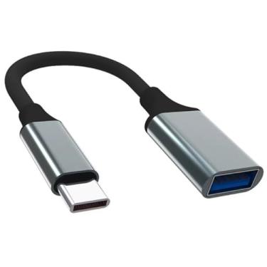 Imagem de Cabo Adaptador OTG USB para Tipo C Mouse Teclado Pendrive Celular USB 3.0 Transferência de Dados