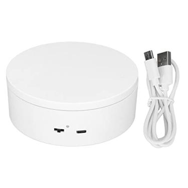 Imagem de Suporte de exibição giratório MUNEFE, suporte de exibição giratório motorizado de 360 ​​graus, mesa giratória elétrica para exibição de produtos pequenos 3kg (Diâmetro 13cm/5,1 pol.)