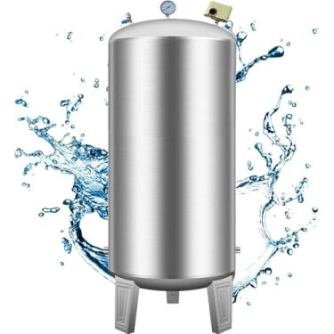 Imagem de Bexiga de água de aço inoxidável, tanques de pressão de água para bomba de poço, tanque de água pressurizado automático para casa, recipiente de armazenamento automático de água, 66Gal/250L