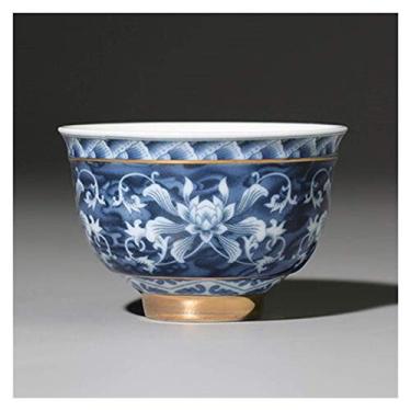 Imagem de PZHANGZVH Xícara de chá de porcelana azul e branca 120 ml xícara de chá pequena 50 ml xícara de chá de cerâmica café cerveja copo de vinho (cor: D) (cor: F) (E)