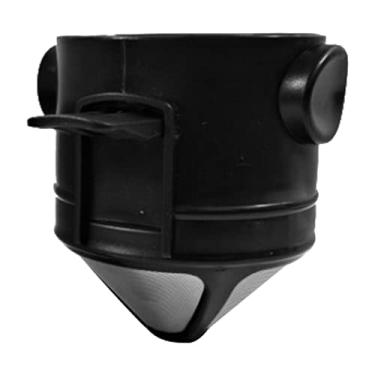 Imagem de ZJchao Gotejador Portátil Dobrável para café, Reutilizável, Malha de Camada Dupla, Filtro de café, Resistente, Durável, Fácil de Ideal para Viagens, Acampamento, Escritório, Uso (Preta)