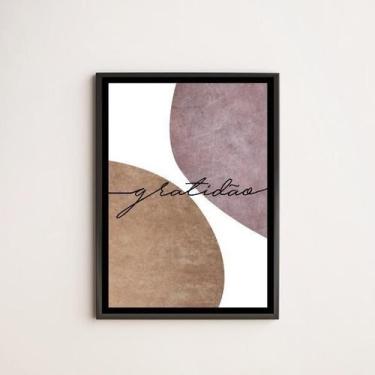 Imagem de Quadro Gratidão Abstrato Roxo 24X18Cm - Quadros On-Line