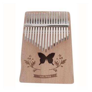 Imagem de Piano de polegar portátil Kalimba 17 teclas instrumento musical kalimba profissional