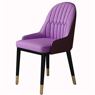 Imagem de Cadeira de jantar, cozinha, sala de jantar, móveis, cadeiras de couro sintético, cadeiras de jantar modernas de couro PU com encosto alto, assento macio, cadeiras de sala de estar, balcão de cozinha