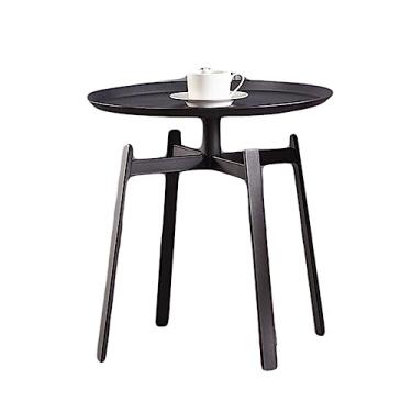 Imagem de ZABEES Mesas de canto para sofá, mesa lateral de ferro forjado, minimalista, criativa, pequena mesa de canto para sofá, quarto, sala de estar, escritório